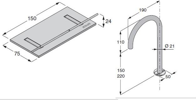 Boffi Смеситель для раковины из нержавеющей стали Wings sun-id-1505054 - Вид №1