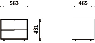 Febal Casa Лаковая прикроватная тумба с ящиками Damien sun-id-1506485 - Вид №3