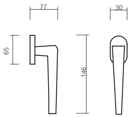 Pasini Оконная ручка из латуни dk Kefrem 3228  - Вид №1