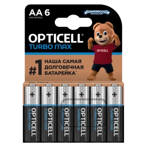 Батарейка алкалиновая Opticell Turbo Max LR06 AA 6 шт. 89446271 STLM-2152525