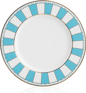 10613882 Noritake Набор тарелок десертных Noritake "Карнавал" 21см (голубая полоска), 2шт, п/к Фарфор