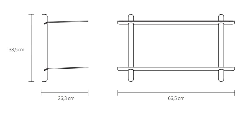 Стальная и деревянная полка Gejst Nivo ARCH-00007851 - Вид №2