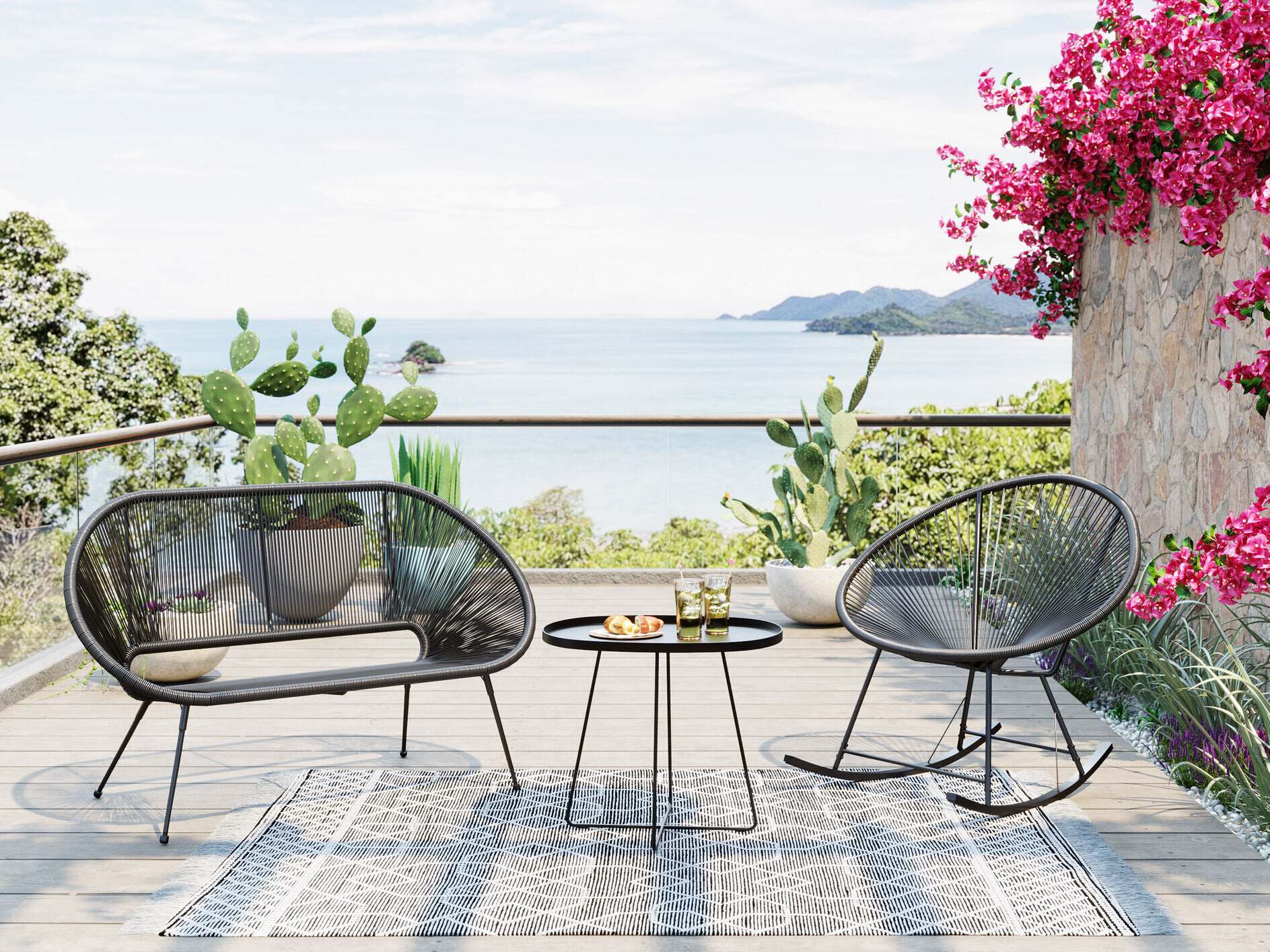 Садовая скамейка из полиэтилена со спинкой KARE Design Акапулько ARCH-00027498 - Вид №4