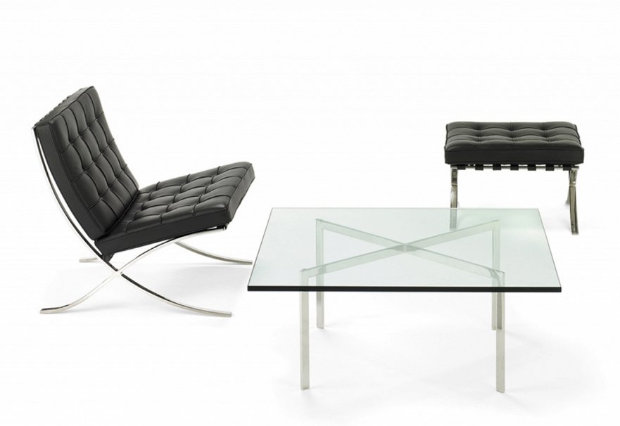 Журнальный столик стеклянный с металлическими ножками Barcelona Style Coffee Table SOHO DESIGN BARCELONA 131570 Прозрачный - Вид №5