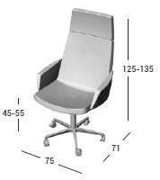 AP Factor Кожаное кресло для руководителя с 5 спицами Minnesota sun-id-1379852 - Вид №6