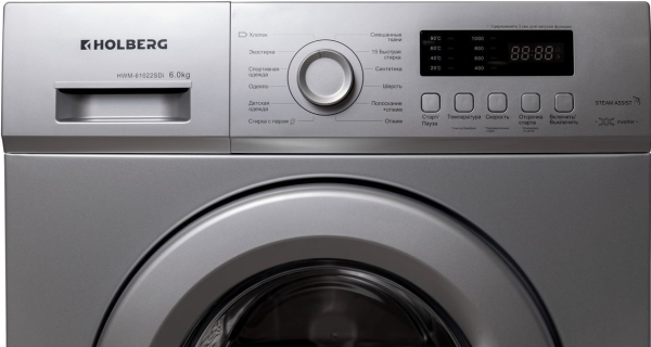 9182424 Стиральная машина HOLBERG HWM 61022SDi серебристый STDN-0076327 - Вид №2