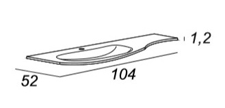 Мебель для ванной CEZARES VAGUE 104 Rovere tabacco 54834 - Вид №10