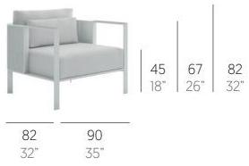 GANDIABLASCO Садовое кресло из термо-лакированного алюминия с подлокотниками Solanas sun-id-1403685 - Вид №11