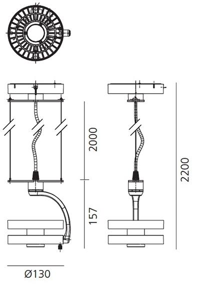 Artemide Регулируемая светодиодная подвесная лампа из литого под давлением алюминия Cata sun-id-1421429 - Вид №2
