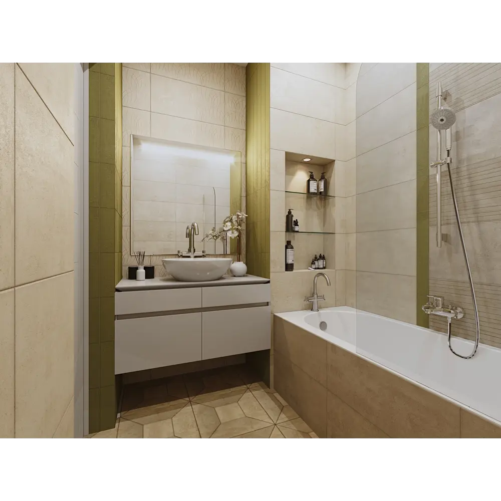 Плитка настенная Loft Latte 30х60 см 1.62 м² цвет светло-бежевый BELANI STLM-2058768 - Вид №4