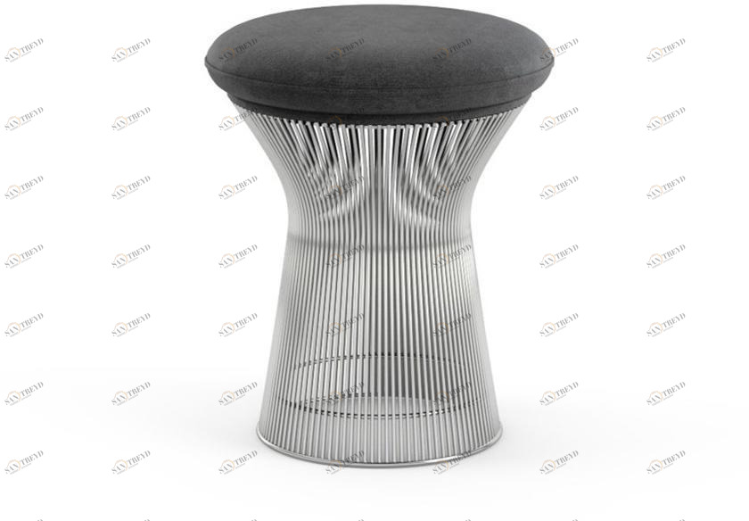 KNOLL Низкий табурет из стали и ткани Platner sun-id-1397116