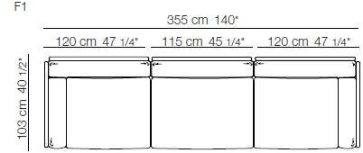 arflex Мягкий кожаный диван Frame sun-id-1357160 - Вид №3