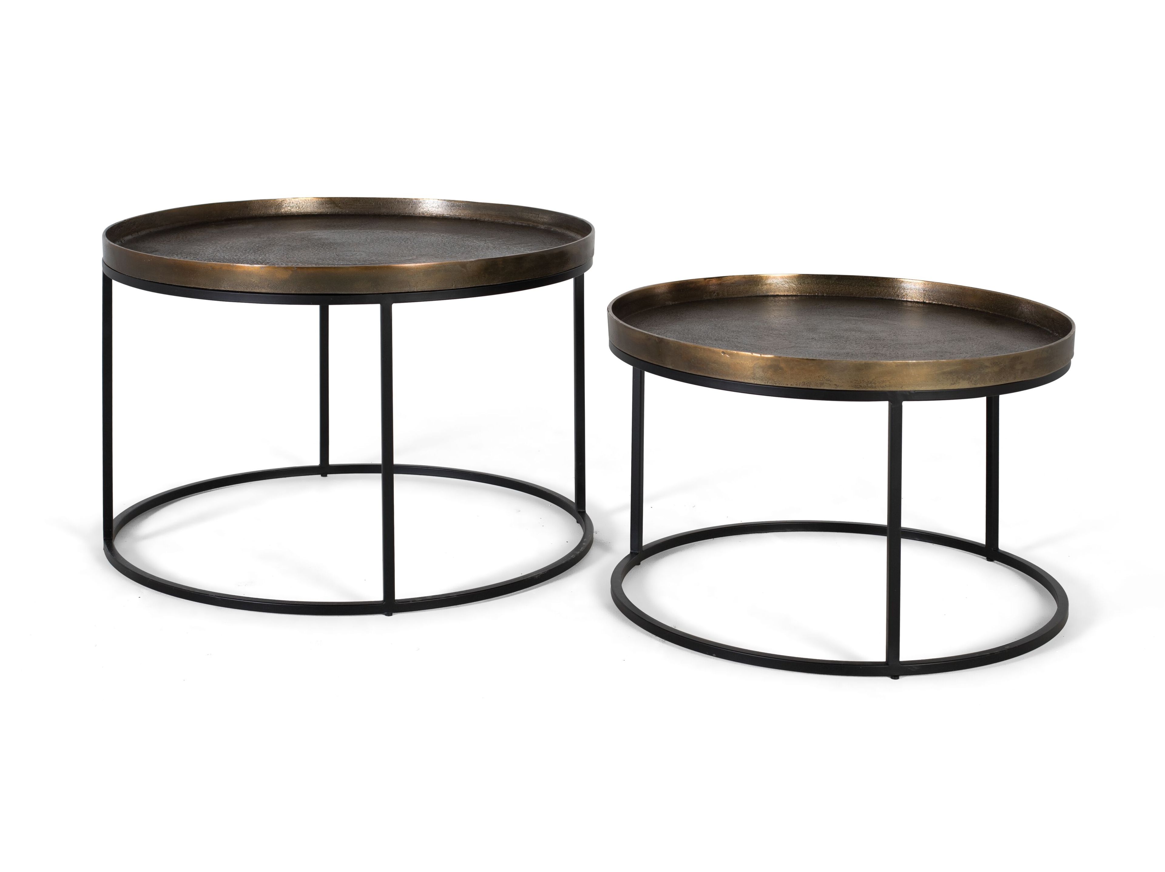 Круглый металлический журнальный столик с подносом Giner y Colomer 1565 ARCH-00037869