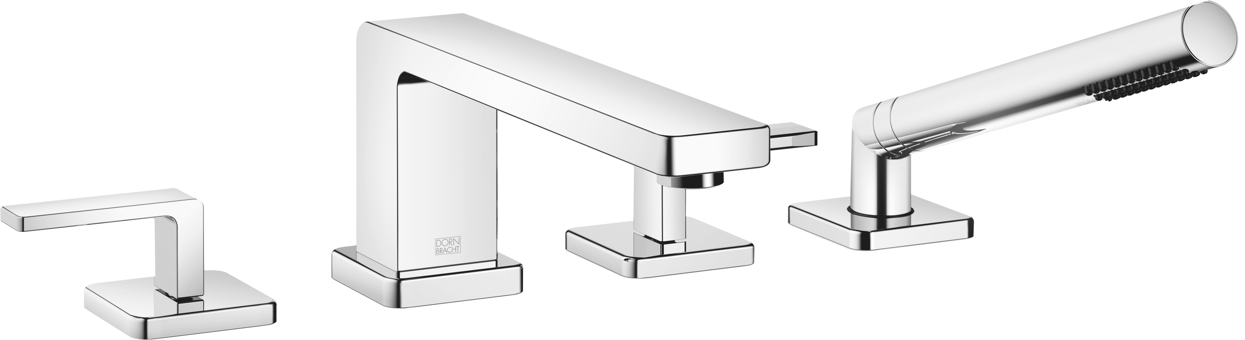 LULU Душевой набор для ванны, монтаж на край ванны или на край плитки - Хром