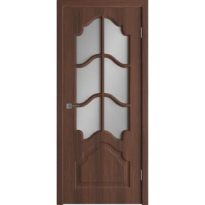 Дверь межкомнатная Венеция остеклённая ПВХ ламинация цвет каштан 70x200 см (с замком и петлями)