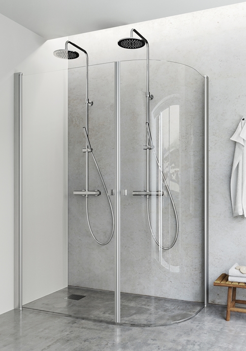 1450453 Igloo Pro J + Душевой Уголок Прямой Прозрачный Стекло 80X100 Hafa Прозрачный 