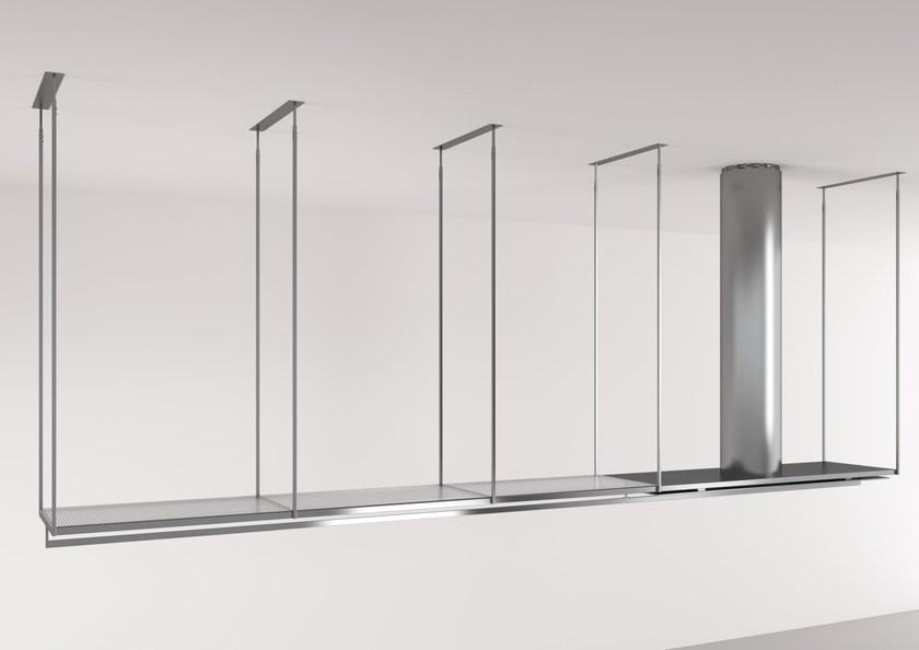 Boffi Островная вытяжка из нержавеющей стали и стекла со встроенным освещением Open sun-id-1490560 - Вид №1