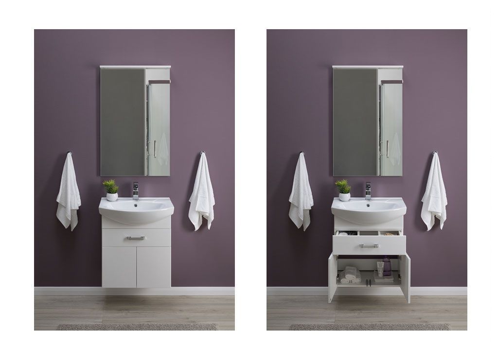 Зеркало Aquanet Ирис 60 белый 00198368 - Вид №3