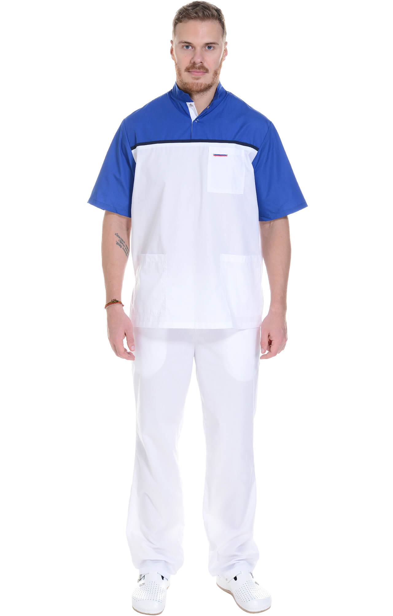 61949 Костюм "Лидер" белый василек  Медицинская одежда  размер 56-58/182-188 Спецодежда  - Вид №12