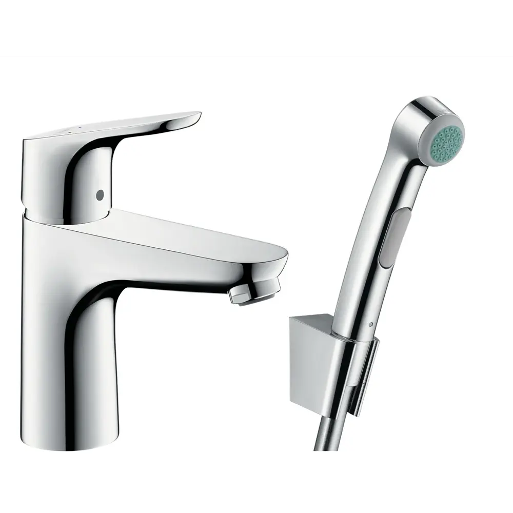 Смеситель для раковины Hansgrohe Focus E2 однорычажный с гигиеническим душем цвет хром 82600654 STLM-2062132