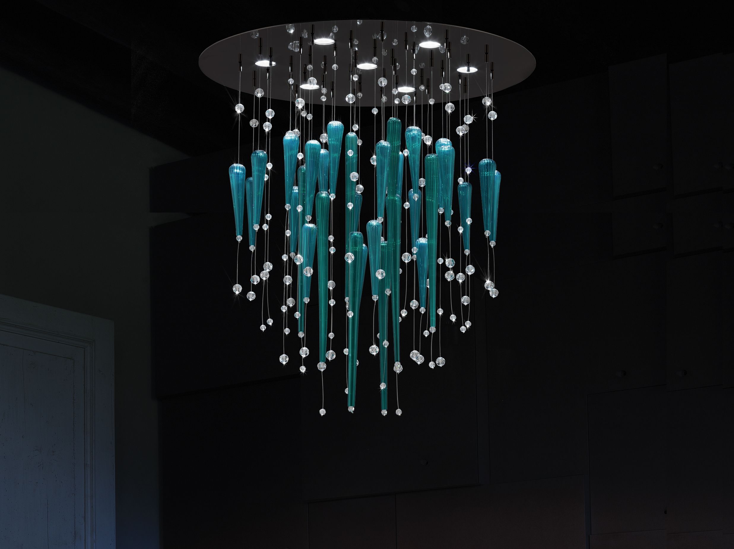 Кристалл светодиодный подвесной светильник Euroluce Lampadari отражения ARCH-00135224