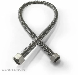 Гибкая подводка из нержавеющей стали 3/4 дюйма, GF20/800ПР Flexible hose Россия