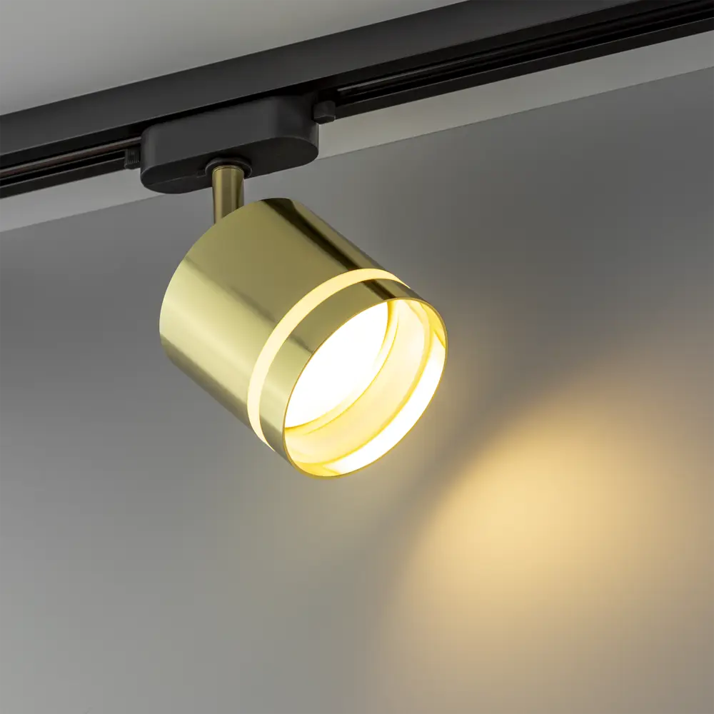 Трековый светильник спот поворотный Ritter Artline 85x80мм под лампу GX53 до 4м² металл/пластик цвет золото 84846918 STLM-2016806  - Вид №1