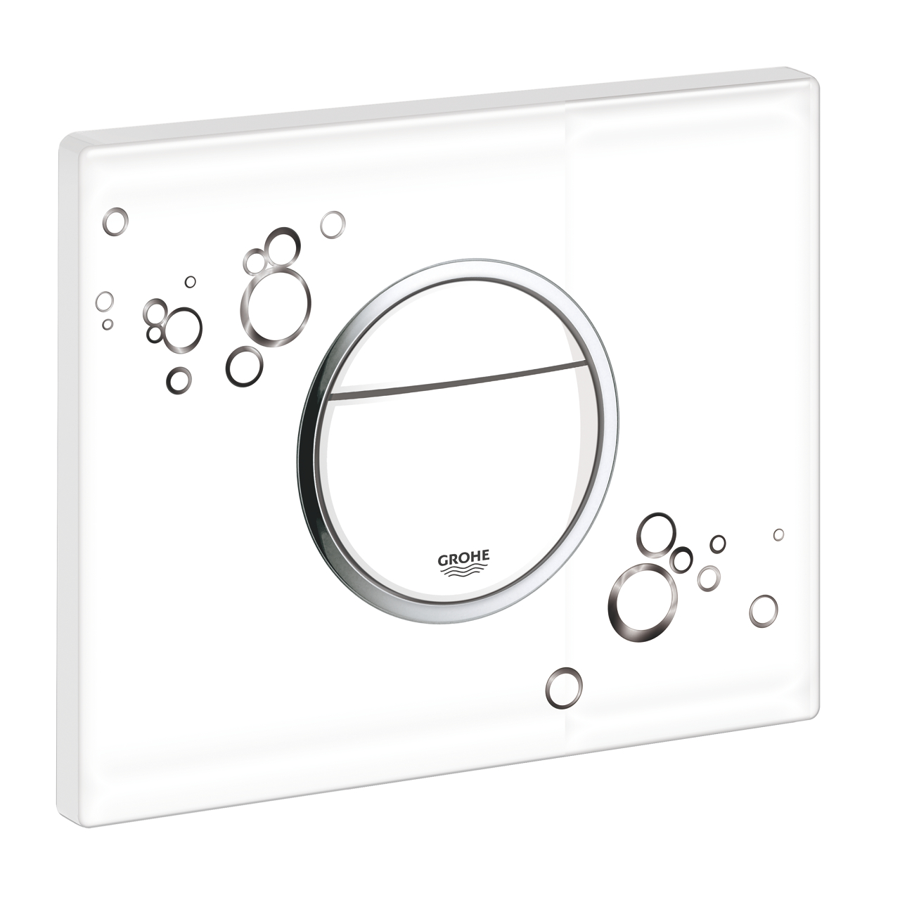 Панель смыва для унитаза GROHE Nova Cosmopolitan Print (3 режима смыва), белый глянец (38847LI0) - Вид №1