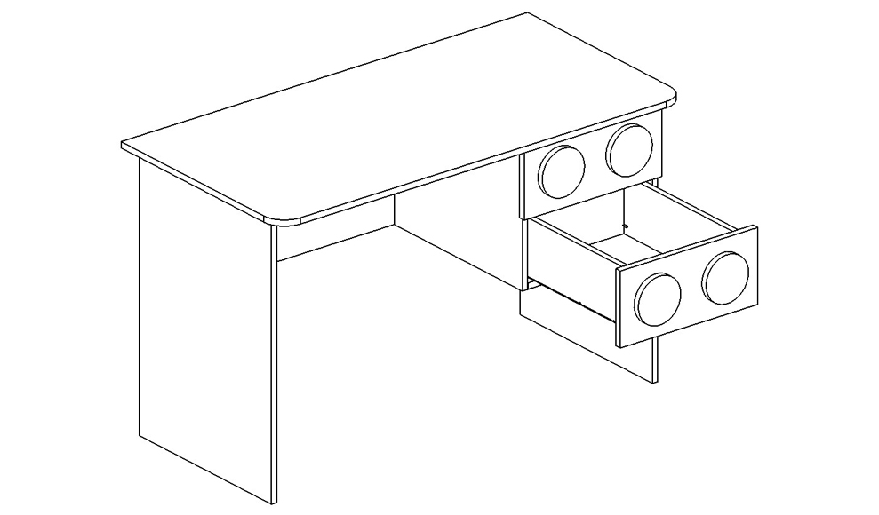 Детский письменный стол с ящиками левый "Леголенд" МАНДАРИН ЛЕГОЛЕНД 179556 Белый;зеленый Santreyd  - Вид №4