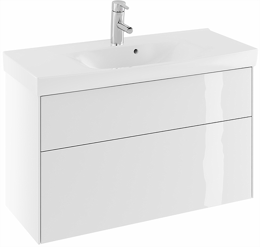 47442 IFO Sense тумба под умывальник, с двумя ящиками, W = 900 мм, W1 = 922 мм, темно-серый - Вид №8