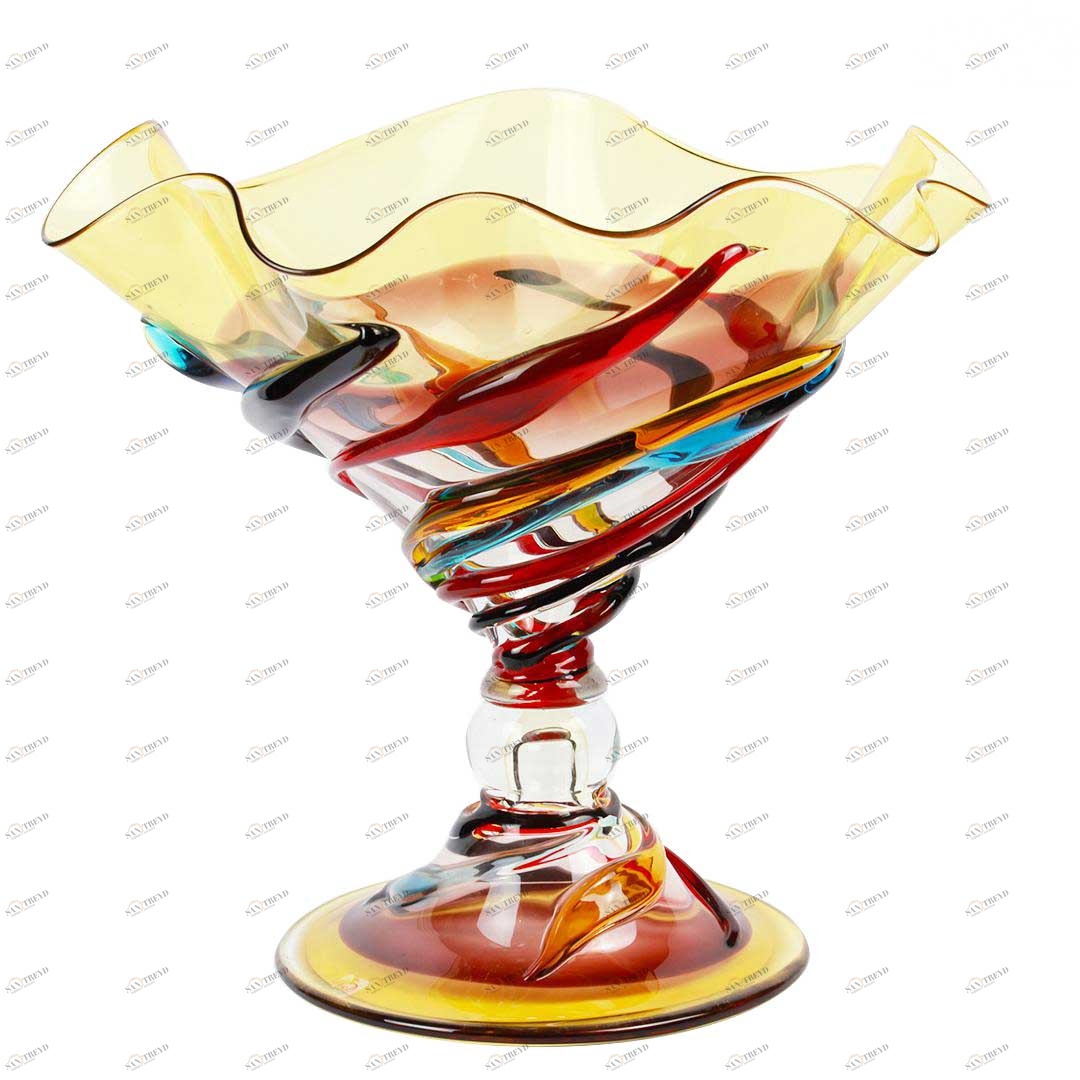578 ORIGINALMURANOGLASS Чаша для фруктов Королевская - муранское стекло OMG 35 см 