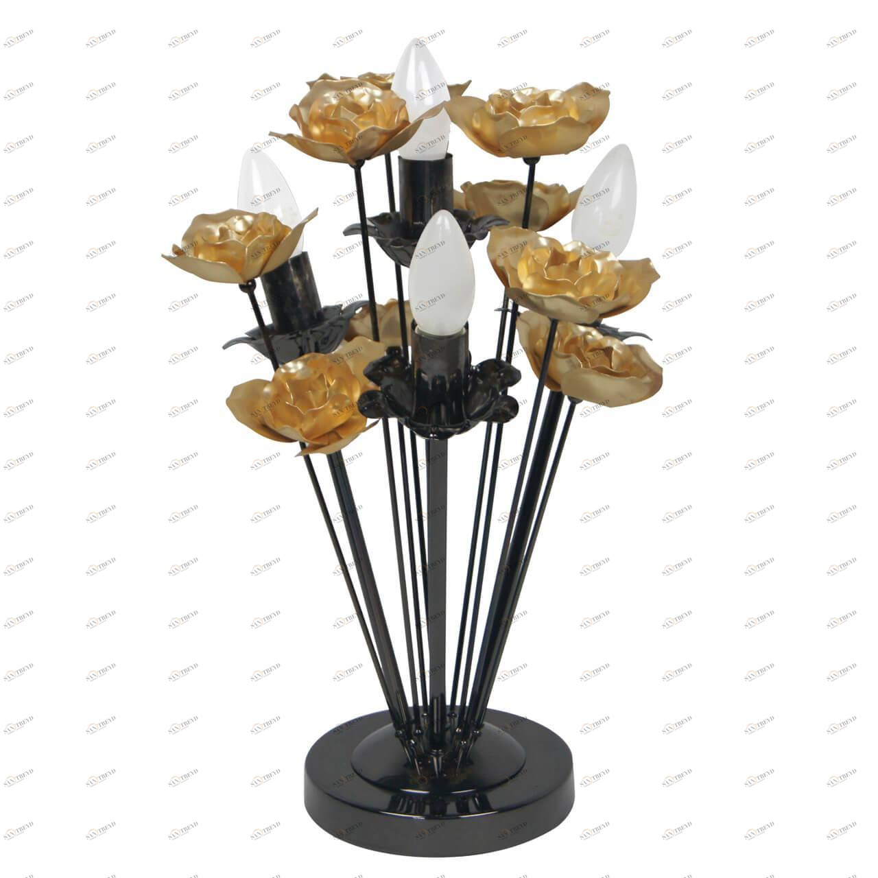 Настольная лампа MW-Light Розенхейм 615031304 MW-LIGHT ФЛОРИСТИКА 195162 Золото;черный 