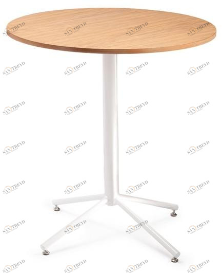 Deadgood Круглый стол из стали и дерева с основанием 4 звезды Working girl Wg8s