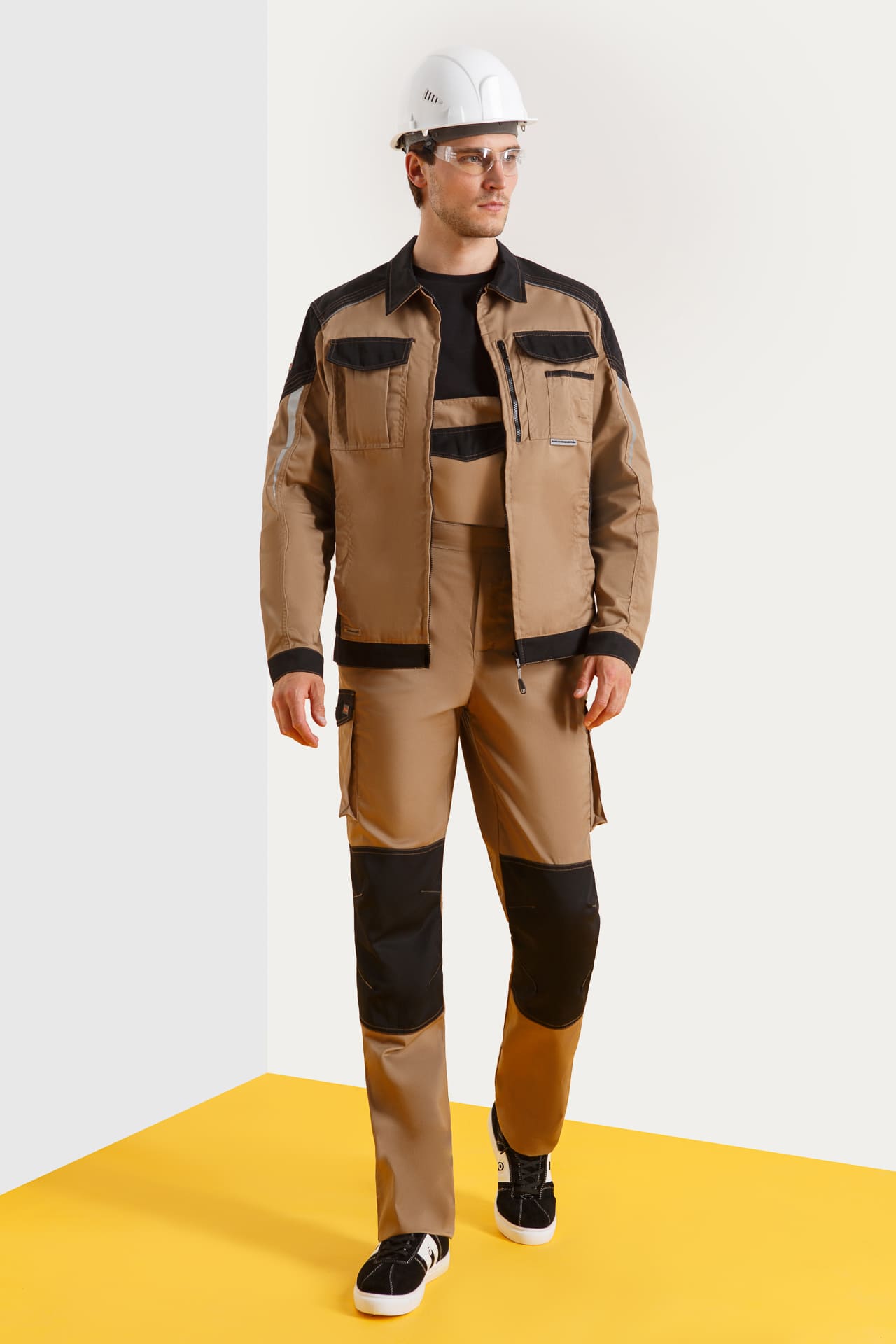 64636 Костюм  NEW 2 бежевый с черным STATUS  Летняя спецодежда  размер 60-62/182-188  - Вид №6