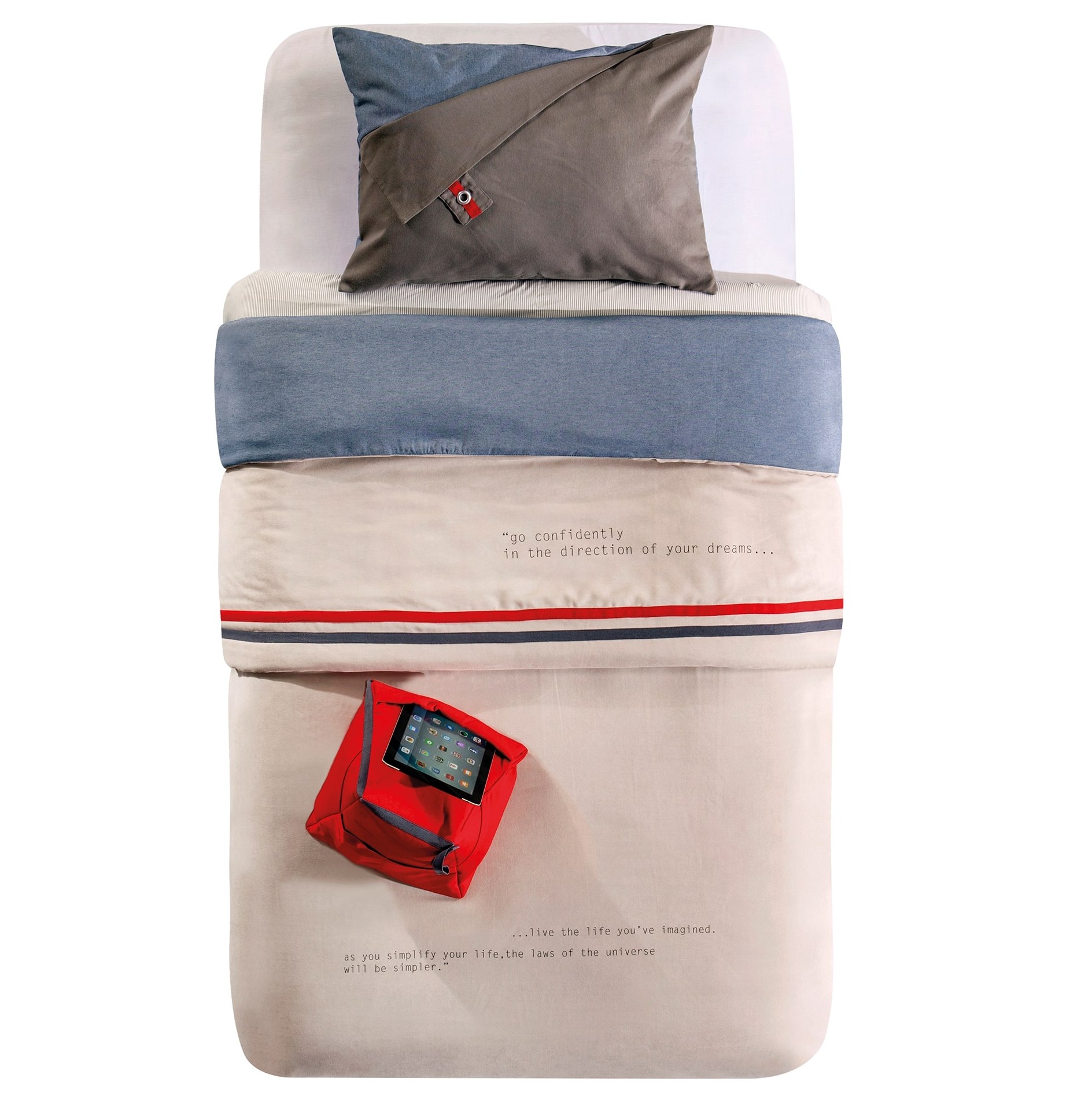 Покрывало с подушкой 90х200 см Trio CILEK TRIO 00-3832482 Бежевый Santreyd - Вид №1