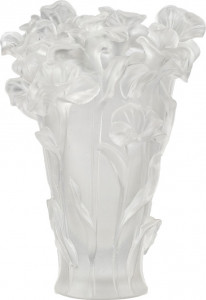 10636384 Cristal de Paris Ваза Cristal de Paris "Фиалки" 19см (сатин) Хрусталь