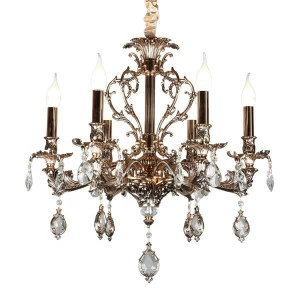 Подвесная люстра Omnilux Senis OML-74703-06 OMNILUX ДИЗАЙНЕРСКИЕ, SENIS GOLD 187197 Золотой