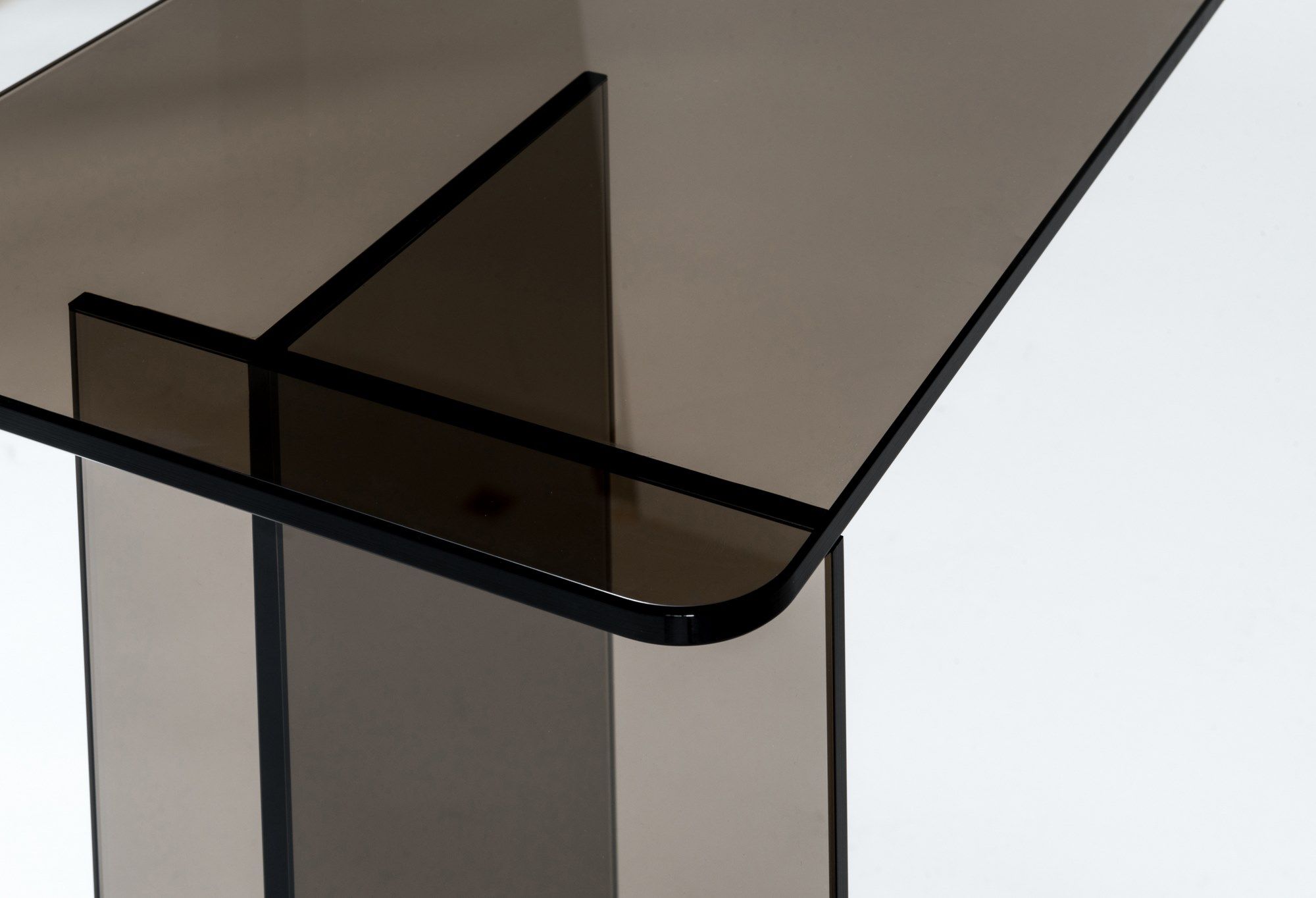 Высокий прямоугольный журнальный столик из закаленного стекла Case LUCENT ARCH-00074409 - Вид №1