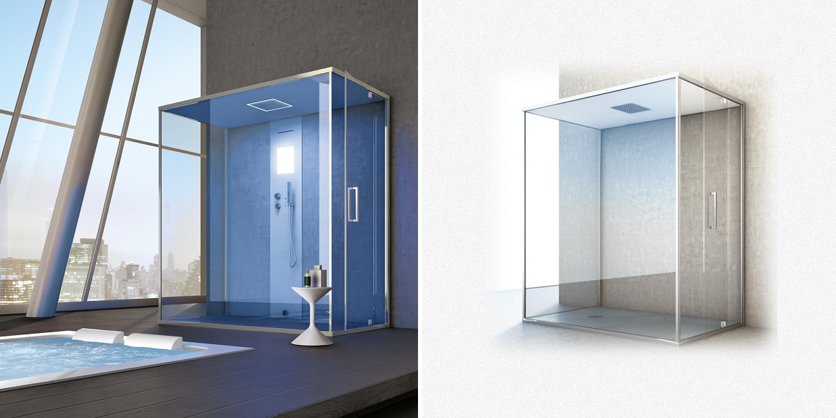 Ограждение для душа и турецкой бани Gemini 6 140х120 см 1GNV6S0 Gruppo Geromin - Вид №1