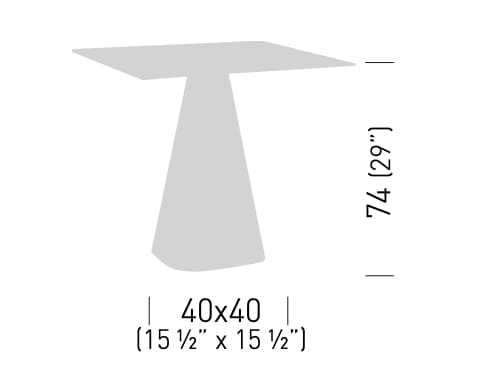 Квадратный стол из инженерного пластика GABER MUG ARCH-00053672 - Вид №2