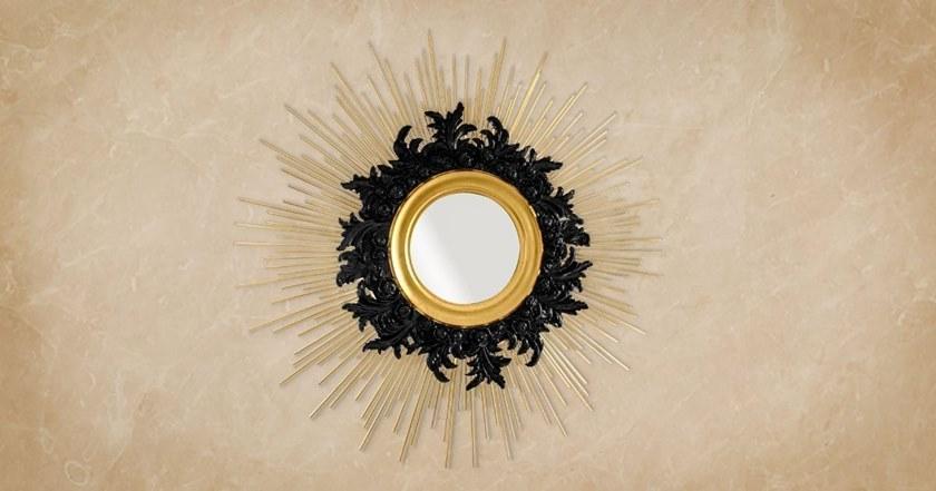 Malabar Зеркало настенное круглое в раме Pilar sun-id-1399855 - Вид №3