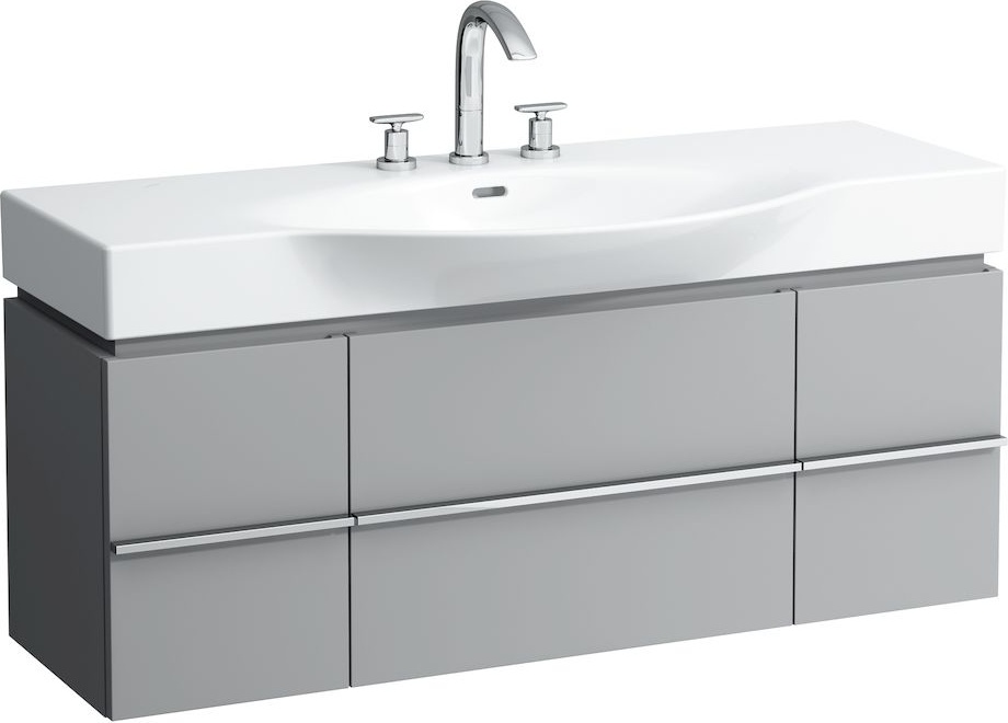 H4013020755191 Шкафчик под раковину, для раковин 811704, 812704, 2 выдвижных ящика с 2 дверцами, 2 стеклянные полки LAUFEN PRO - Вид №30