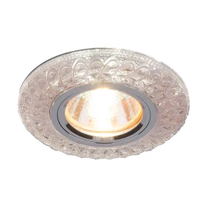 Спот точечный встраиваемый Turin с LED-подсветкой под отверстие 60 мм, 1 м², цвет розовый