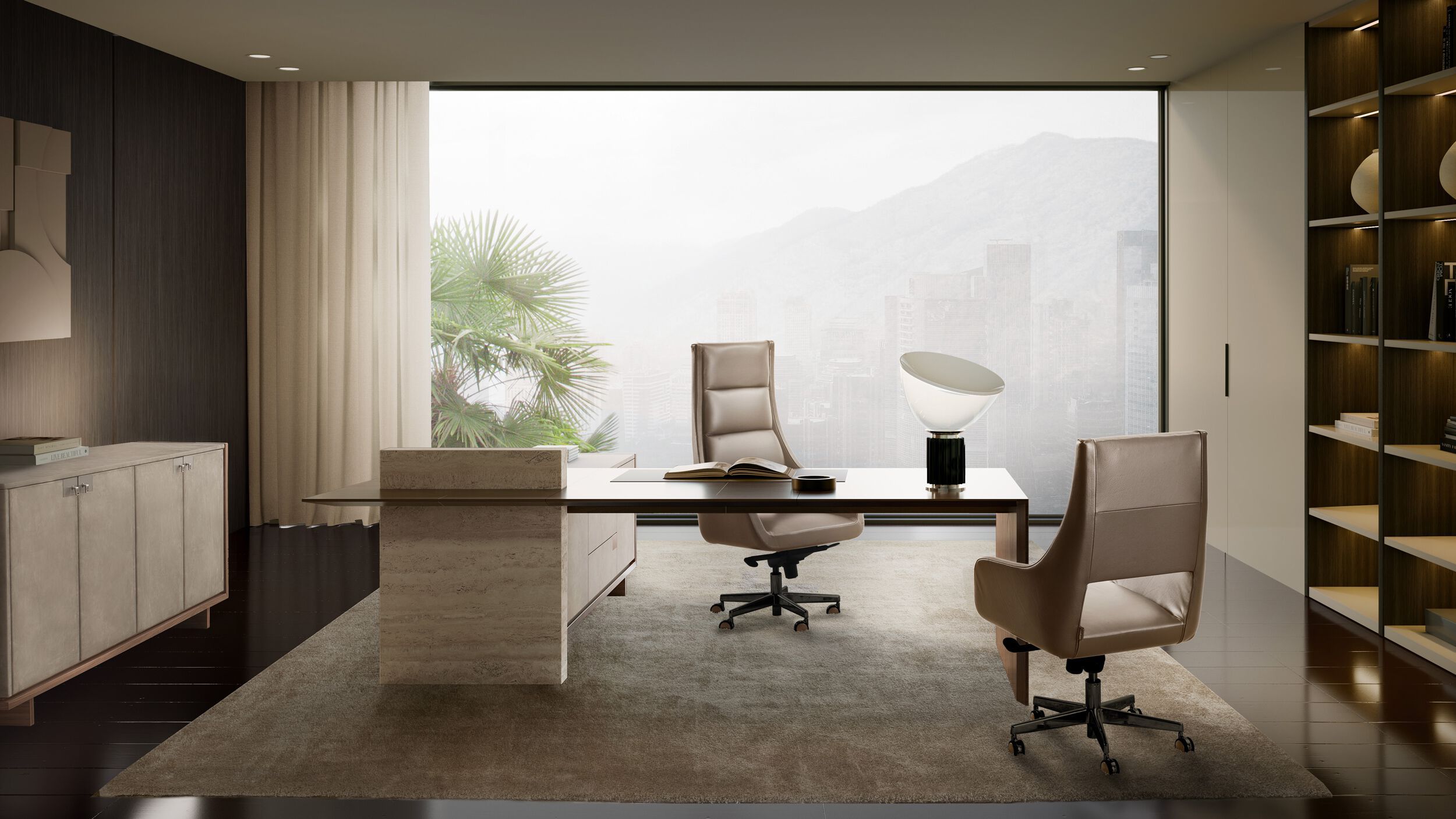 Офисное кресло с кожаной обивкой и высокой спинкой i 4 Mariani INCIPIT ARCH-00134457 - Вид №4