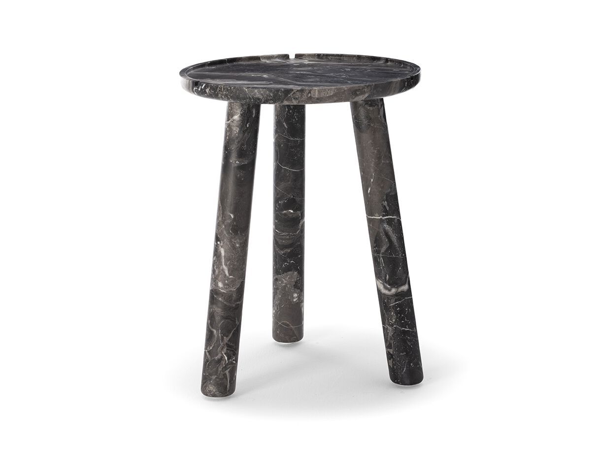 Высокий круглый мраморный журнальный столик Steven Black Exteta Stone Line ARCH-00000608