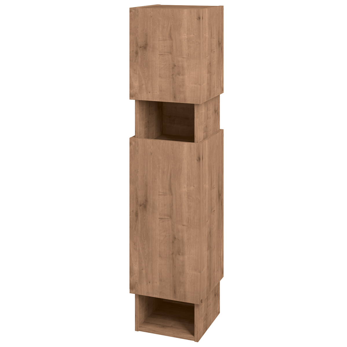 Пенал INVENCE, 35 см, подвесной, правый, 2 дверцы, push-to-open, 3 стеклянные полки, арлингтон DREJA 137953 - Вид №1