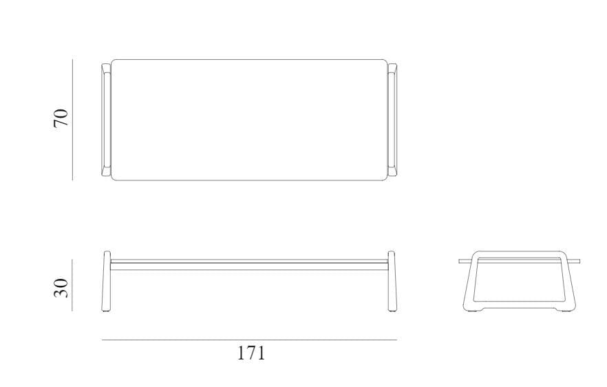 Низкий прямоугольный журнальный столик из каррарского мрамора Exteta Sunset ARCH-00043674 - Вид №14
