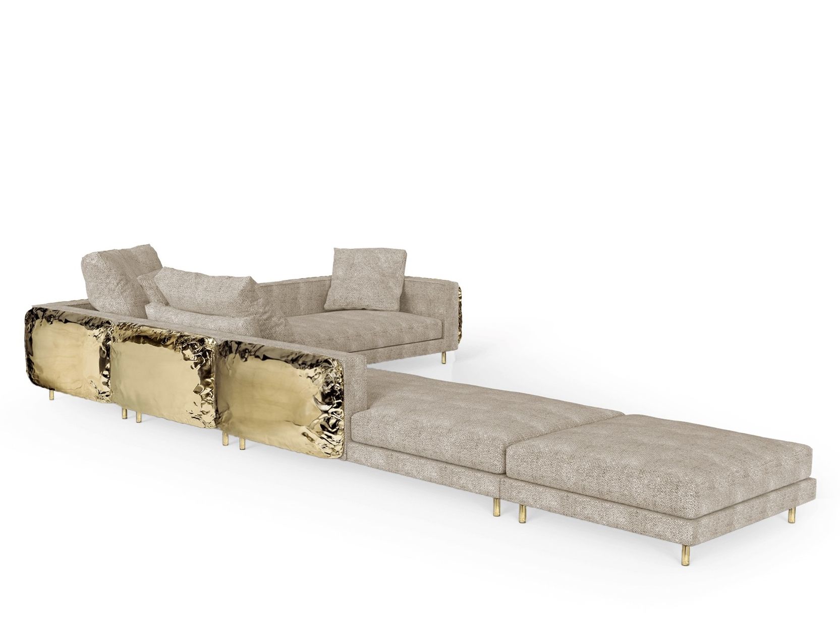 Модульный угловой диван из ткани с полуостровом Boca do Lobo Новые поступления ARCH-00046314 - Вид №2