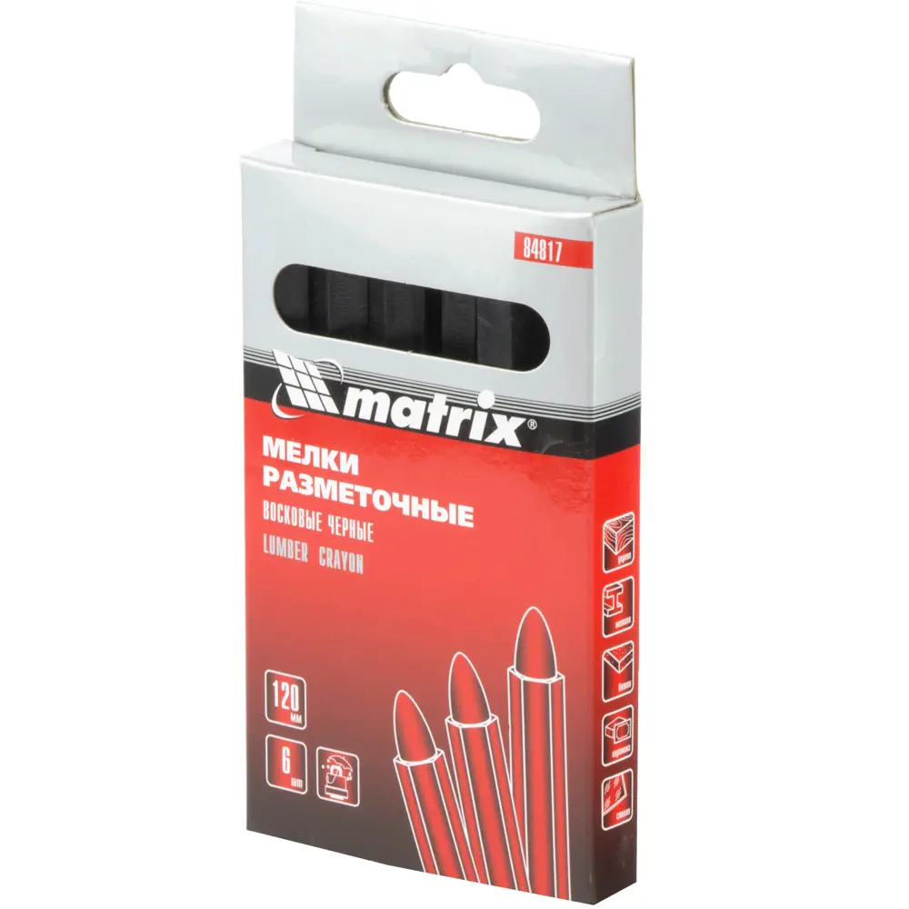 Разметочный мелок Matrix 84817, черный, набор 6 шт 89381159 STLM-1458686 - Вид №3