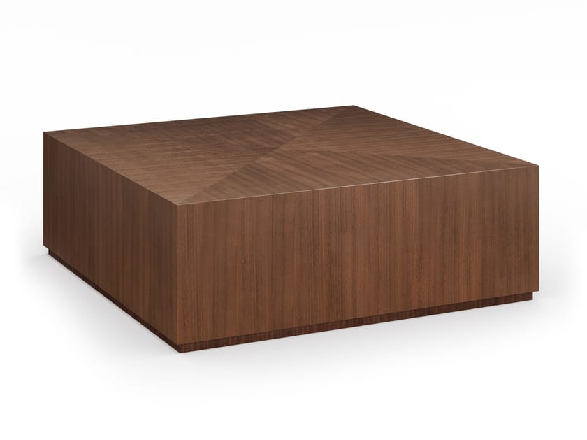 Низкий квадратный журнальный столик из грецкого ореха Caracole красивый ARCH-00124043